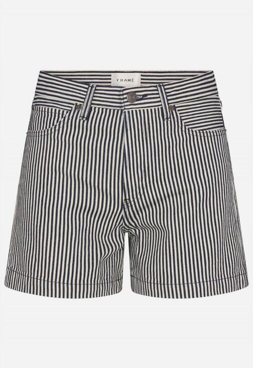 FRAME Pants - NEW FRAME women's the everyday short in navy stripe